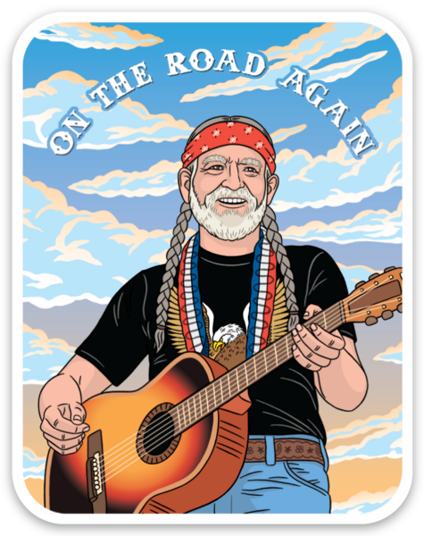 Die Cut Sticker - Willie On the Road Again