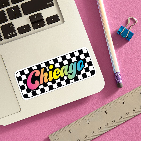 Die Cut Sticker - Chicago (Checkered)