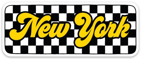 Die Cut Sticker - New York (Checkered)