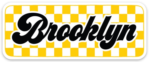 Die Cut Sticker - Brooklyn (Checkered)