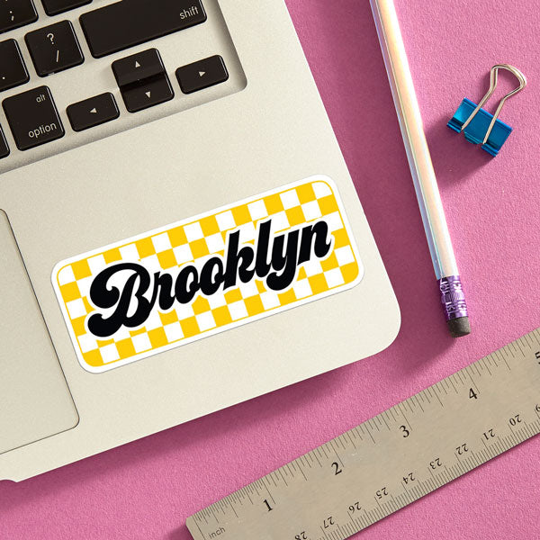 Die Cut Sticker - Brooklyn (Checkered)