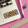 Die Cut Sticker - Austin (Checkered)