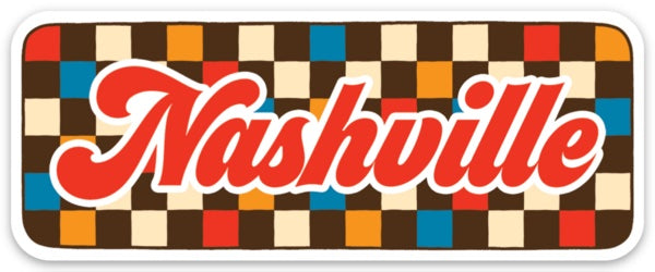 Die Cut Sticker - Nashville (Checkered)