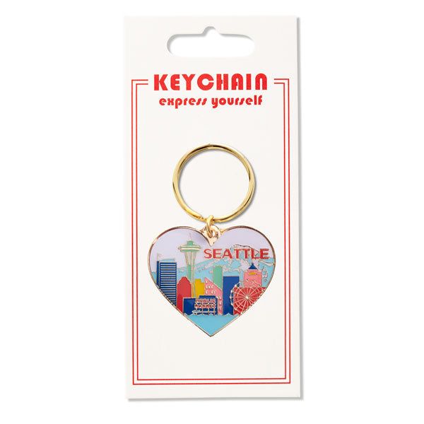 Seattle Opera Key Chain Keychain - Seattle Skyline Heart — The Found