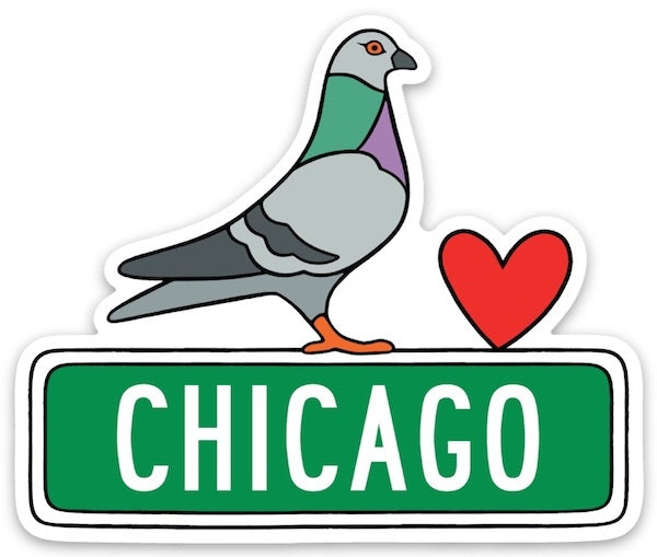 Die Cut Sticker - Chicago Pigeon
