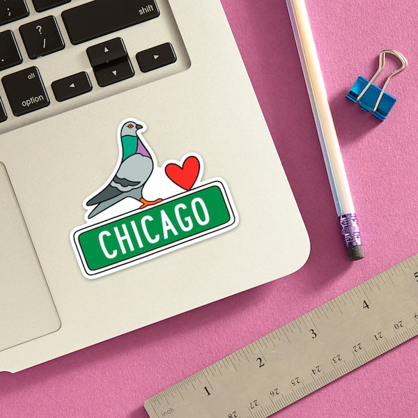 Die Cut Sticker - Chicago Pigeon