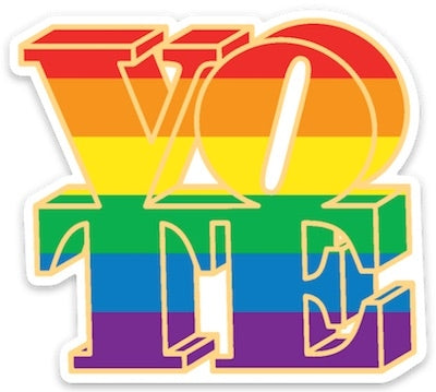 Die Cut Sticker - VOTE (Rainbow)