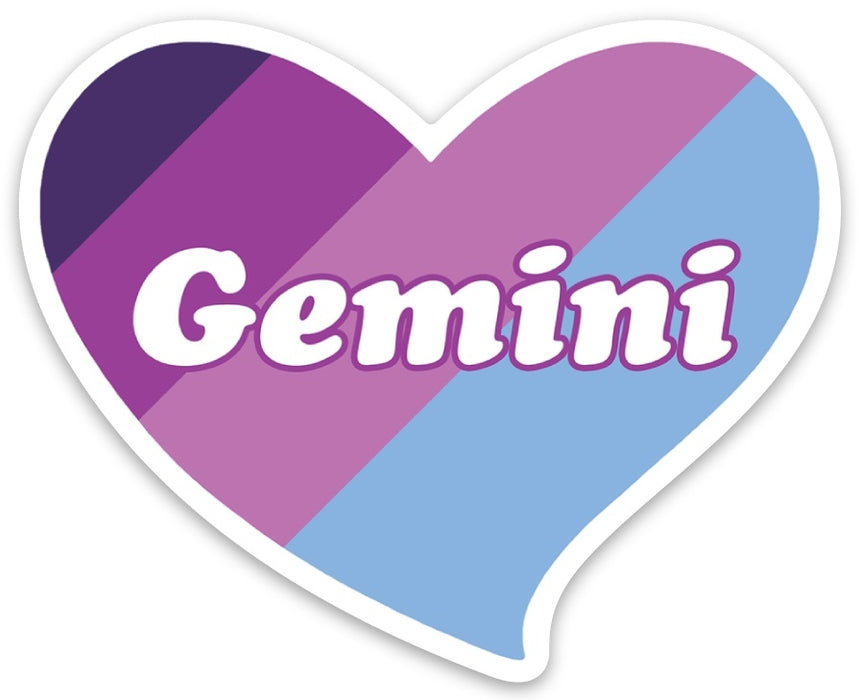 Die Cut Sticker - Gemini Heart