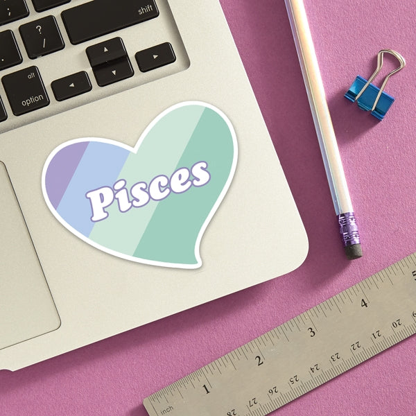 Die Cut Sticker - Pisces Heart
