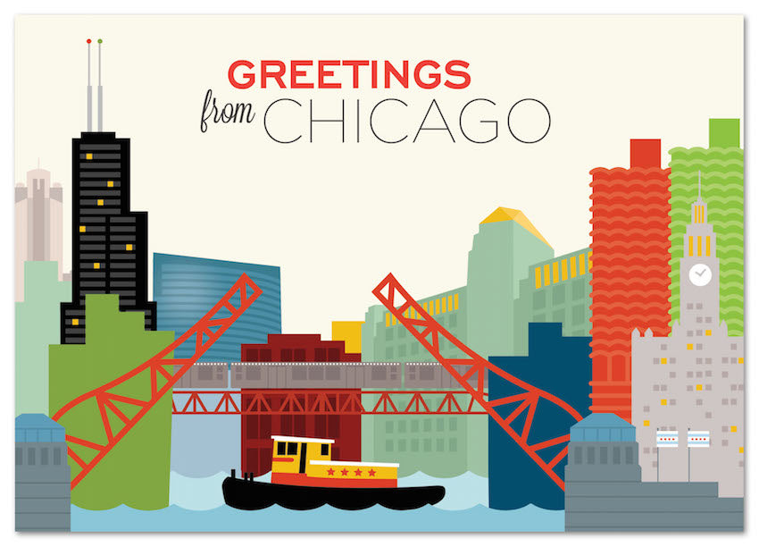 Postcard - Chicago River