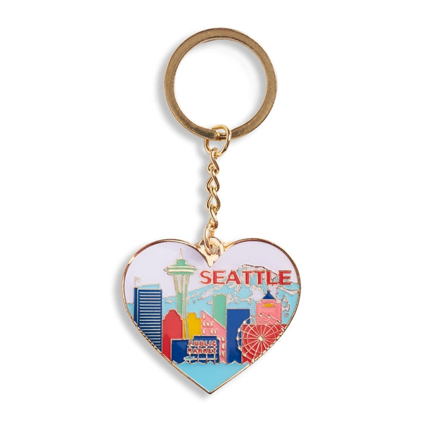Seattle Opera Key Chain Keychain - Seattle Skyline Heart — The Found