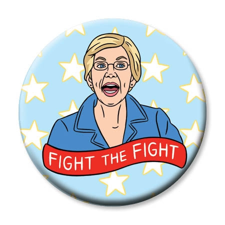 Round Magnet - Elizabeth Warren Fight