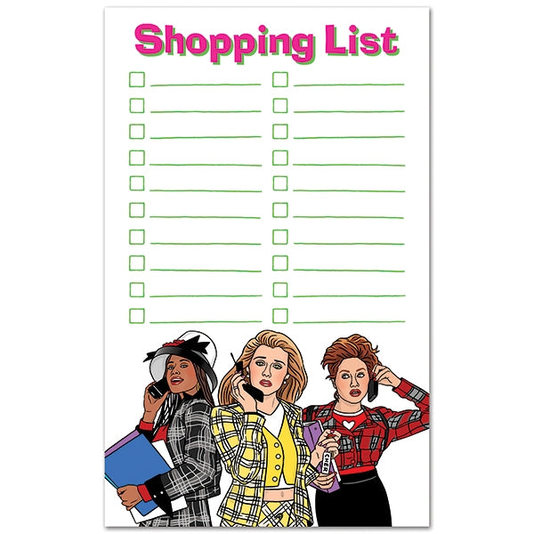 Notepad: Clueless Shopping List