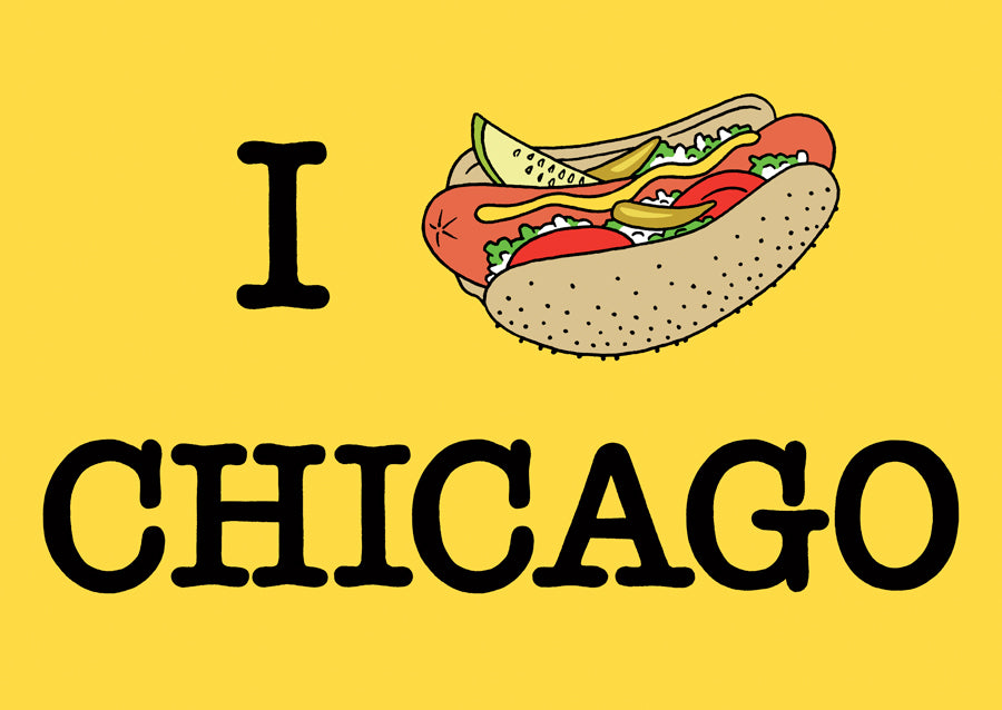 Postcard - Chicago Hot Dog