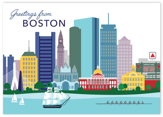 Postcard - Boston Skyline