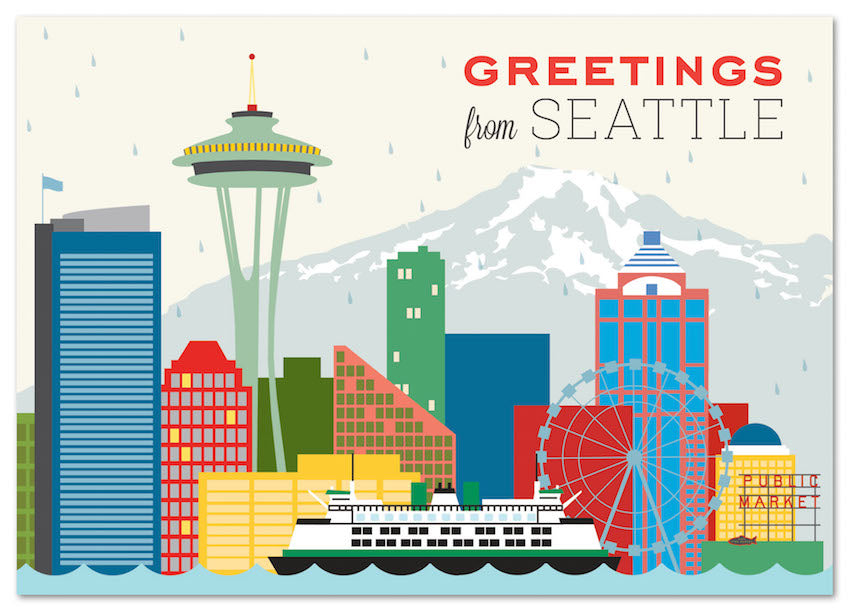 Postcard - Seattle Skyline